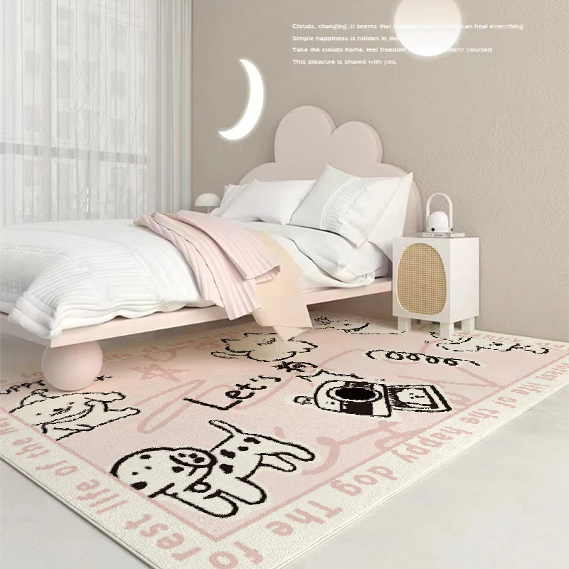 Nordic Style Carpets for Living Room Thick Washable Lounge Rug Cute Bedroom Decor Cartoon Carpet Fluffy Soft Children Floor Mat