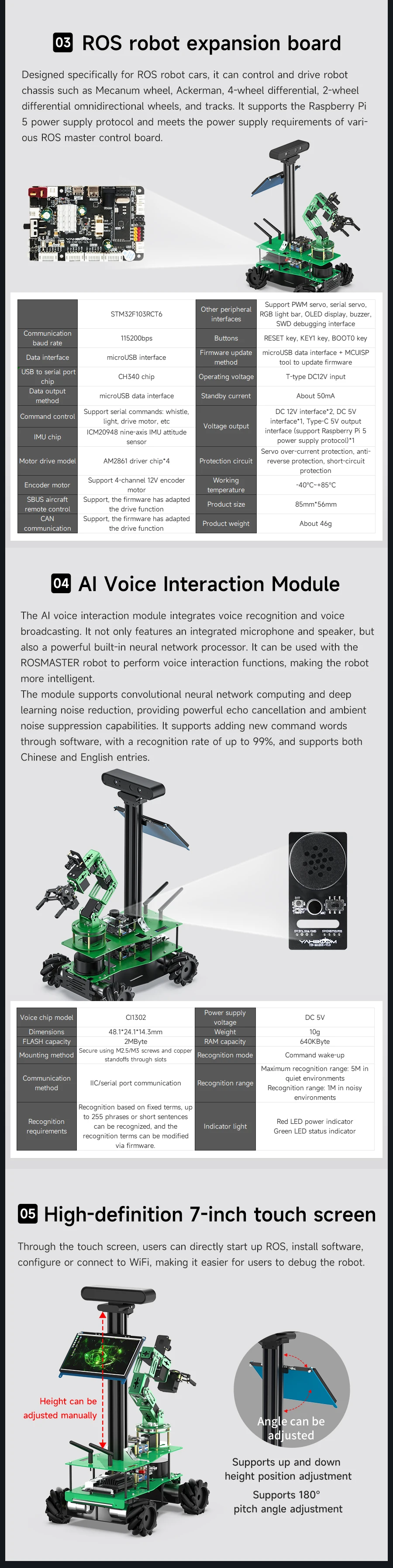 ROSMASTER X3 PLUS ROS Roboter-Python-Programmierung mit MecanumWheel 6DOF Roboterarm für Jetson Orin NANO Orin NX SUPER RaspberryPi – Detail 22