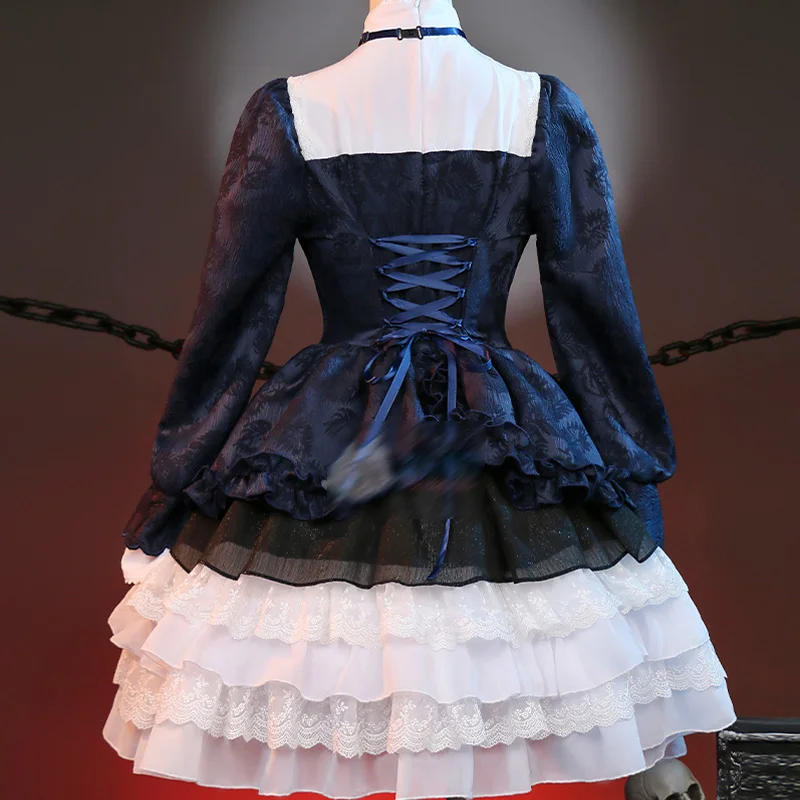 Anime Another Cos Misaki Mei Cosplay Retro Gothic dark Lolita Dress Layer Puffy Female Cake Dress Costume