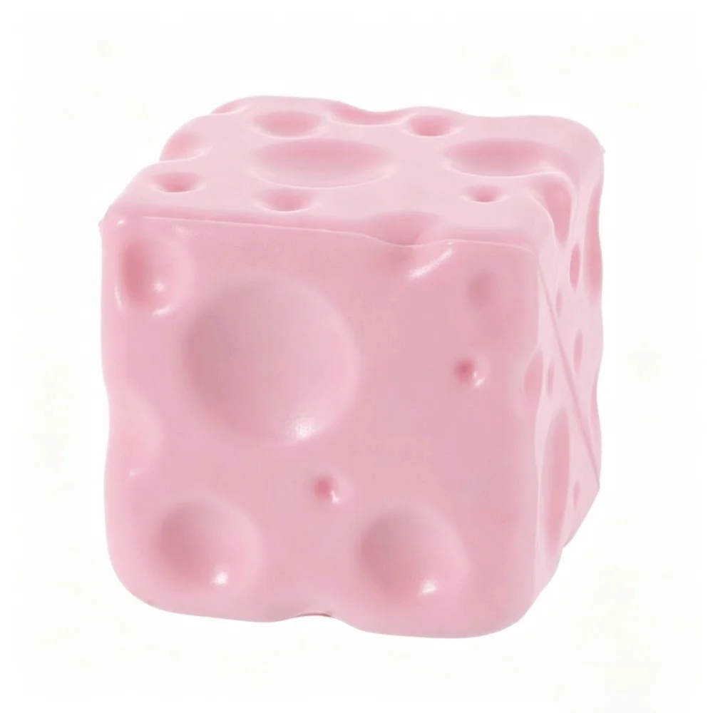 Shapeable Cheese Pinch Non-Bounce Anti-Stress Cheese Cube Stress Ball Squishy Texture Cheese Squeeze Fidget Stress Relief