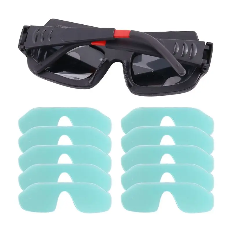 AT02-Auto Darkening Welding Goggles Anti-Scratch Large View Welder Glasses For Plasma Cut With 10 Pcs Lenses