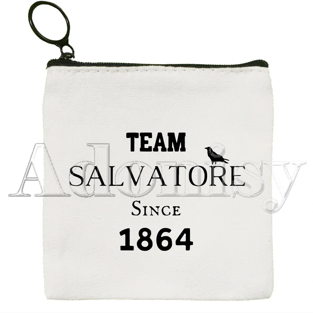 The Vampire Diaries Coin Purse Vintage Mini Wallet Change Pouch Household Portable Keys Card Storage Card Bag Zipper