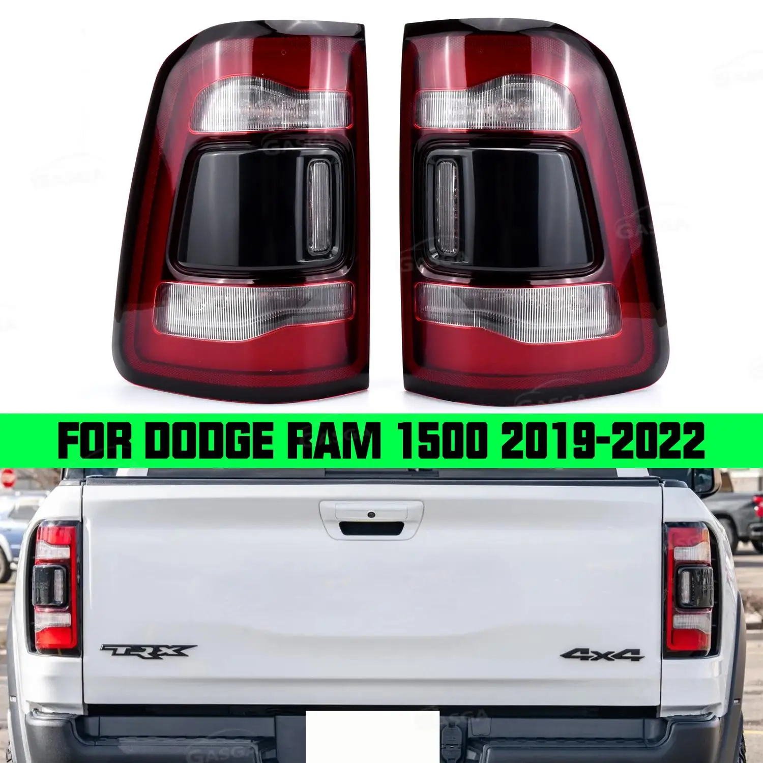 Achterlichten Voor Dodge Ram 1500 2019-2022 Led-achterlicht Zonder Dodehoekspot Richtingaanwijzer Rijden Rem Reverse lamp