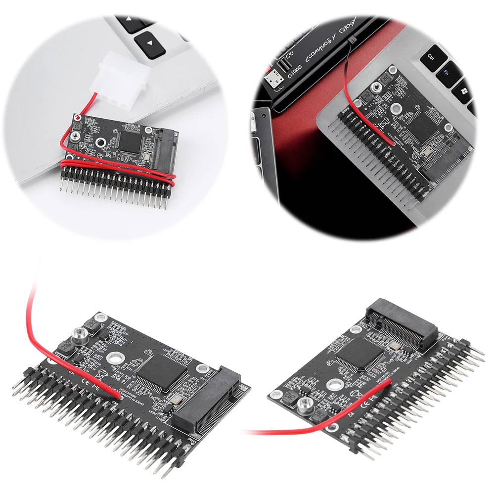 NGFF SSD Ke 3.5 inci IDE 44pin kartu adaptor M.2 IDE Adapter 150MB/dtk Driver kartu konverter SSD gratis Aksesori komputer