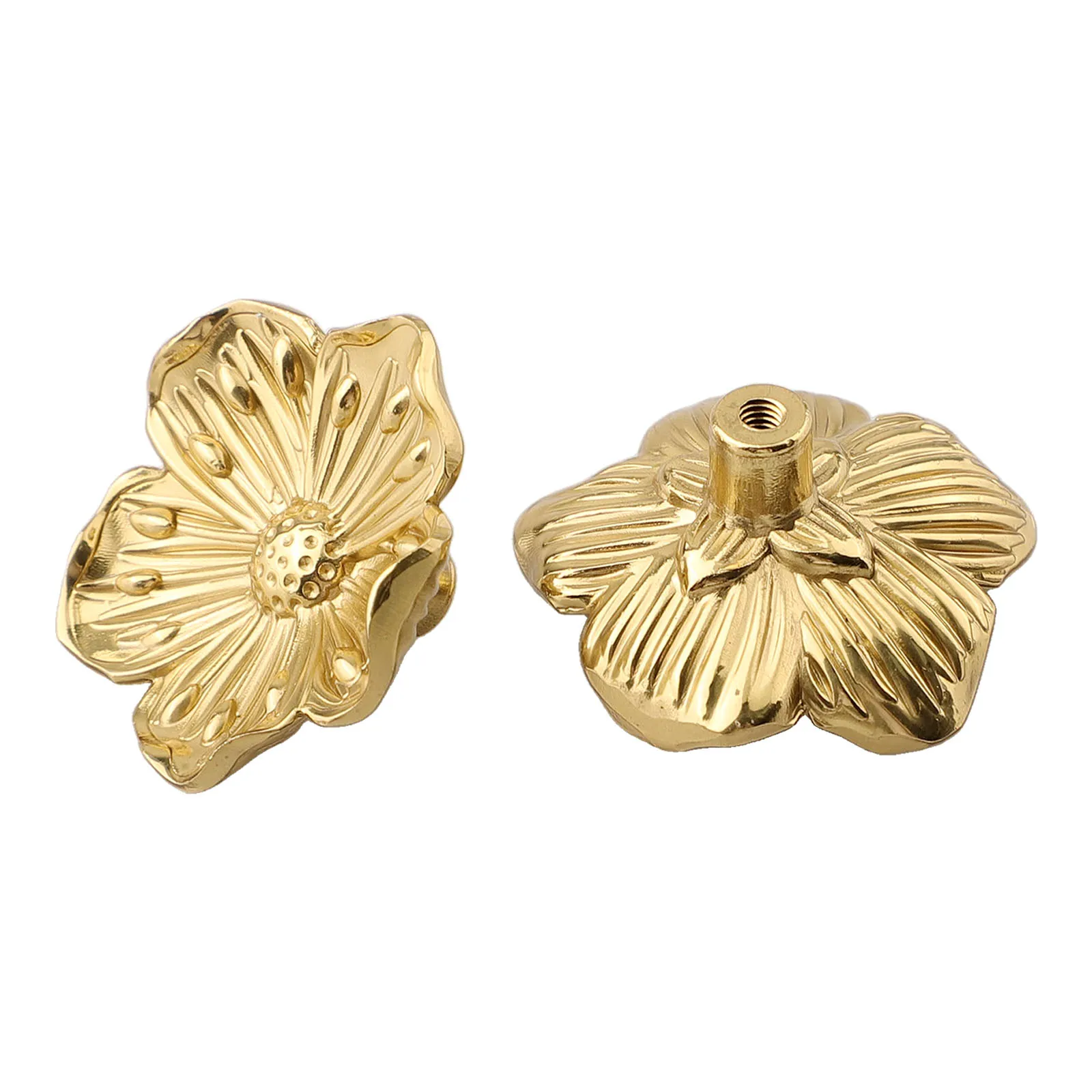 

Мебельные золотые ручки для кухонных шкафов, золотые ручки-цветы для кухонных шкафов, удобный и безопасный дизайн