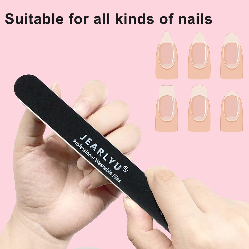 5/10 個黒サンドペーパー爪やすりバッファー 180 240 グリット研磨サンディングファイルストリップ除去爪キューティクルペディキュアマニキュアツール