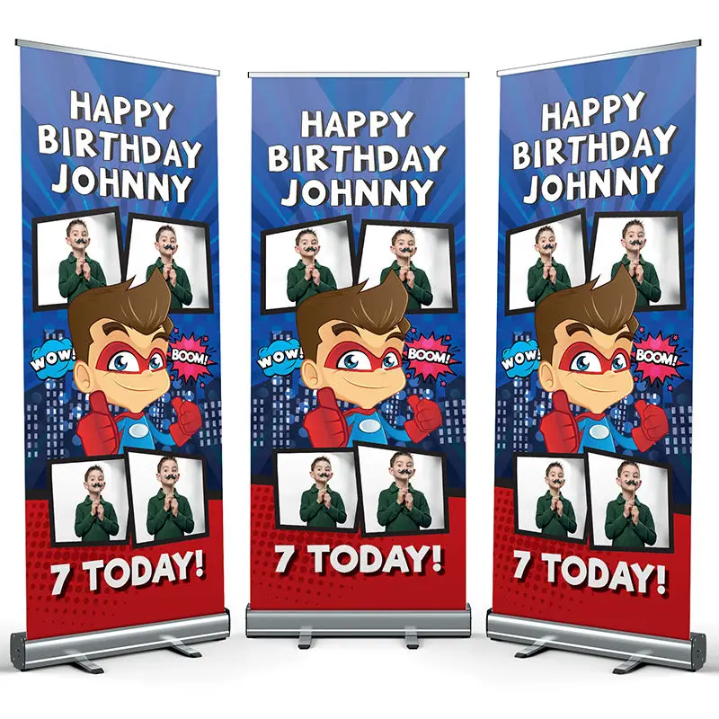 Aluminum Retractable Roll Up Banner Stand Printing Pull Up Banner Large Size Banner Stand