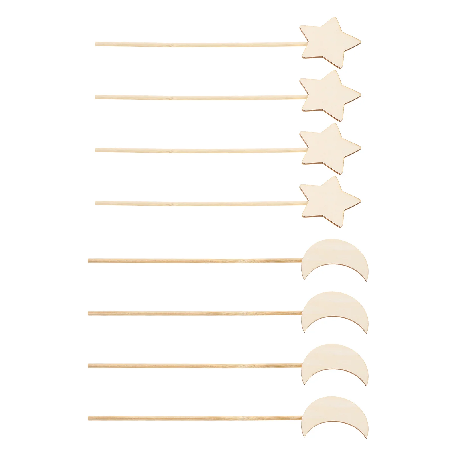 14개 마법 지팡이 어린이 세트 요정 지팡이 소녀용 나무 공예 창의적인 DIY 색칠 스티커 반짝이 놀이 선물