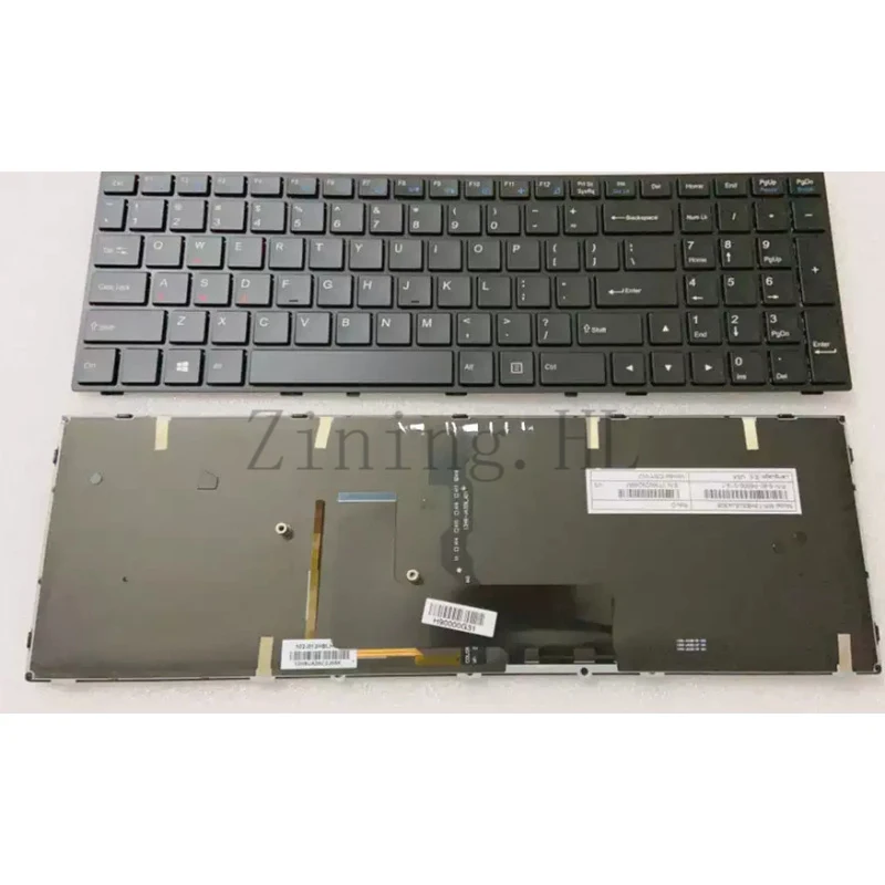 For MP-13H83U4J430B 13H83USJ430B P/N:6-80-P6501 P6500 Backlit Keyboard US