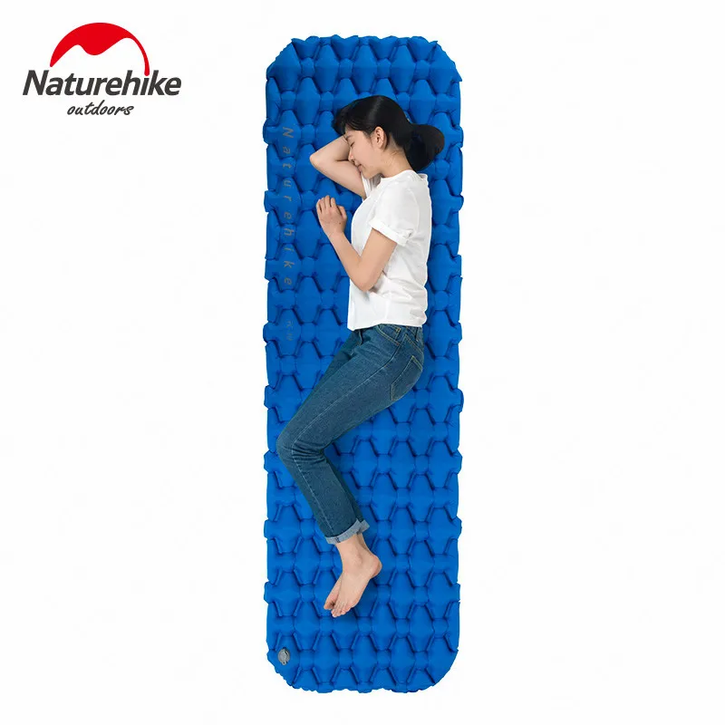 Naturehike Inflatable Mattress Air Mat Camping Thick Moisture-Proof Mat Ultralight 1-2Person Sleeping Pad Bed With Inflating Bag