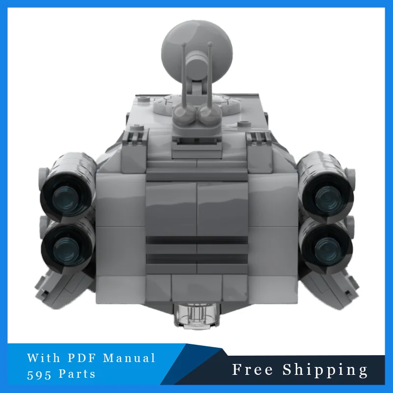 595 PCS Star Battle Building Blocks Light Land Vehicle Technology Toy Model DIY Children Educational Assembly Set Christmas Gift