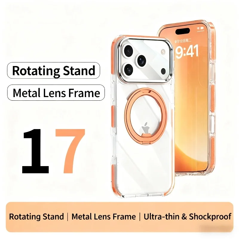 

Магнитный чехол для iPhone 17 Pro Max, антижелтый прозрачный чехол для iPhone 17 Pro Max, беспроводное зарядное устройство, тонкий чехол