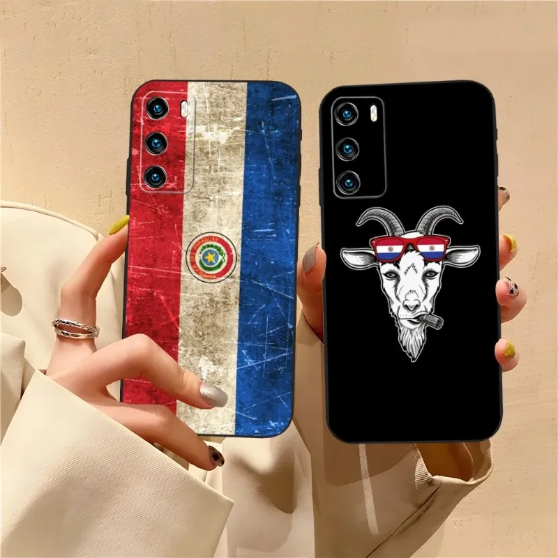 Paraguay Flag Phone Case For Huawei P50 P40Pro P40 P30 P20 P10 P9 Pro Plus P8 P7 Psmart Z 2022 Nova 8 8I 8PRO 8SE Back Cover