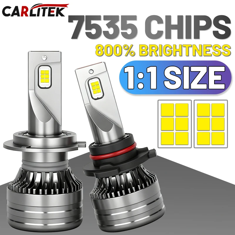 2800 واط H1 H4 H7 LED المصباح Canbus Led لمبة H11 HB3 9005 HB4 9006 9012 Hir2 أضواء الضباب 7535 CSP 6000K عدة 12 فولت توربو مصباح تلقائي