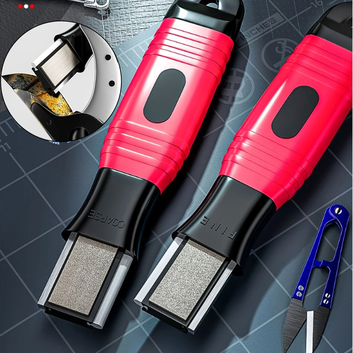 

1 шт., точилка для ножей, профессиональный кухонный точильный камень, вольфрамовый алмаз, керамическая точилка для ножей, инструмент для заточки садовых ножниц