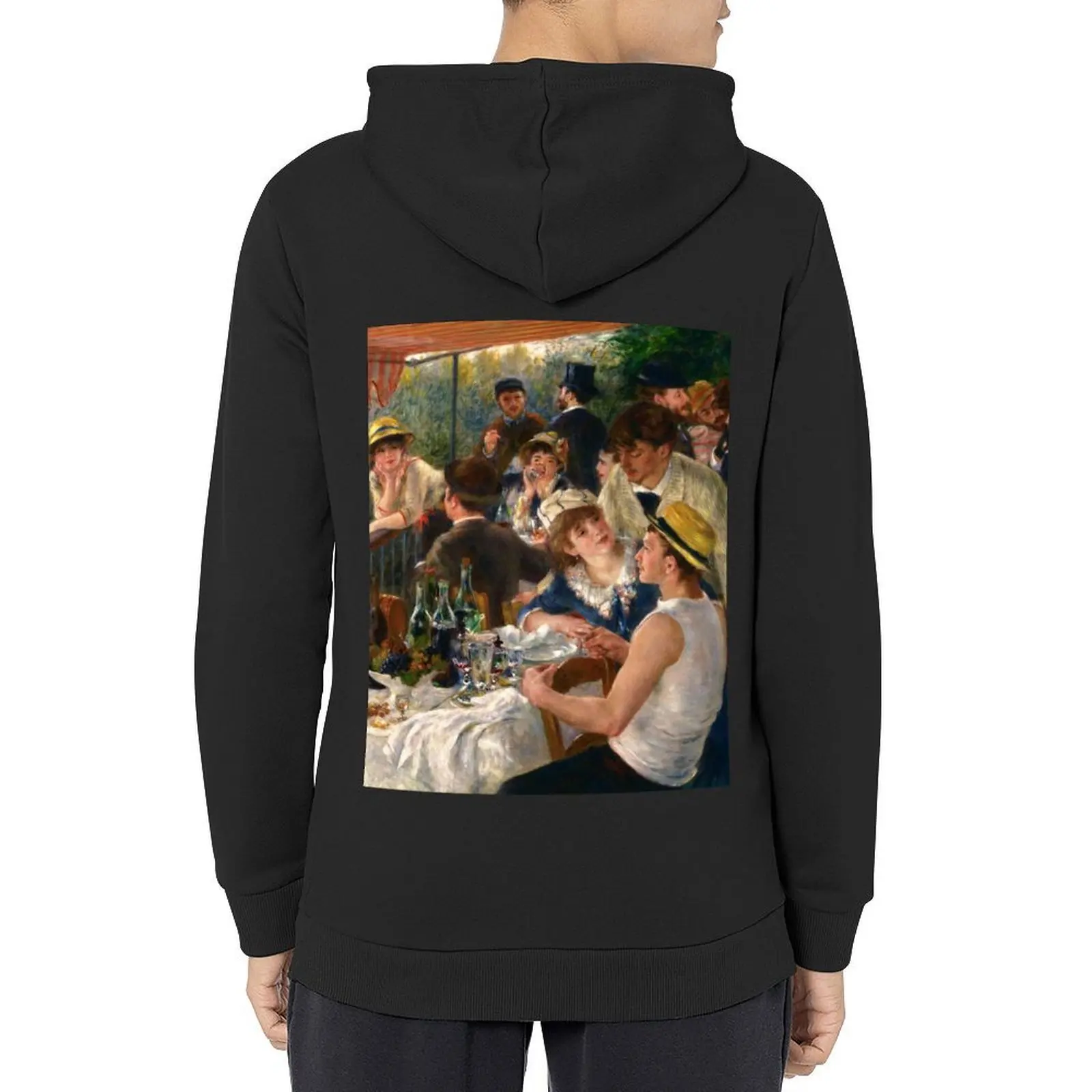 

Pierre-Auguste Renoir Luncheon of the Boating Party Hoodie blouse mens clothing men's winter sweater big size hoodie