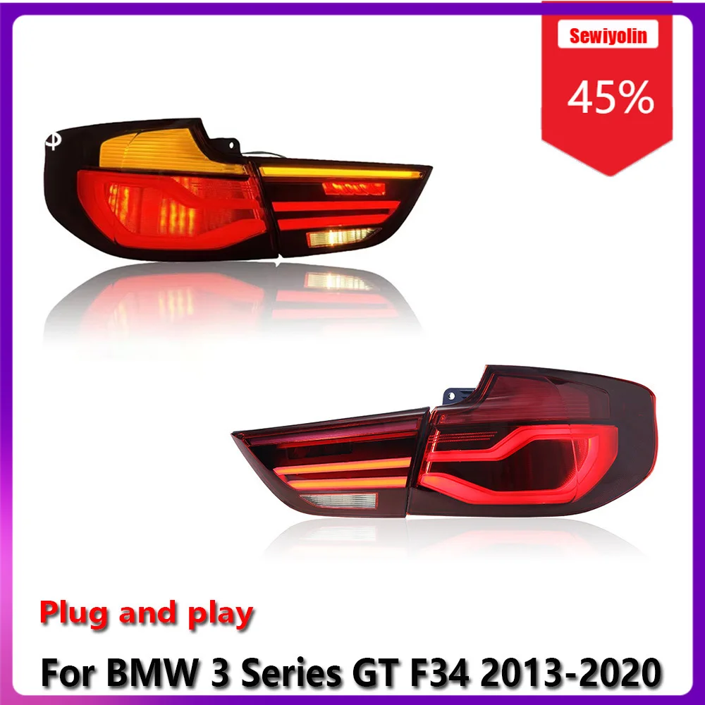 

Автомобильные светодиодные фонари Sewiyolin в сборе для BMW 3 серии GT F34 2013-2020, автомобильные противотуманные фары DRL, стоп-сигналы поворота
