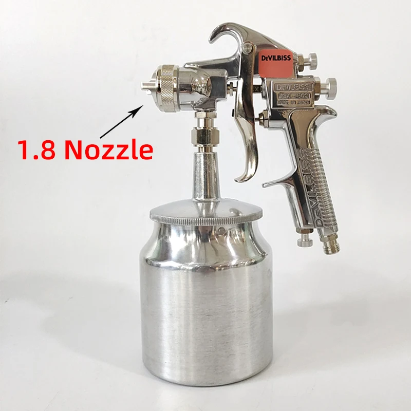 Original Japanese Devilbiss JGX-502 Airbrush Car Paint Air Moving Spray Gun Up And Down Can 1.4/1.8 Caliber Nozzle