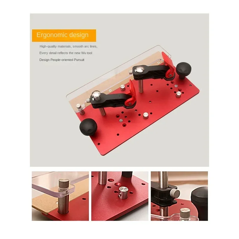 Trimmer Inverted Wood Milling Electric Trimming Engraving Safety Push Block Push Fence Suitable Right Angle Cutting Machine