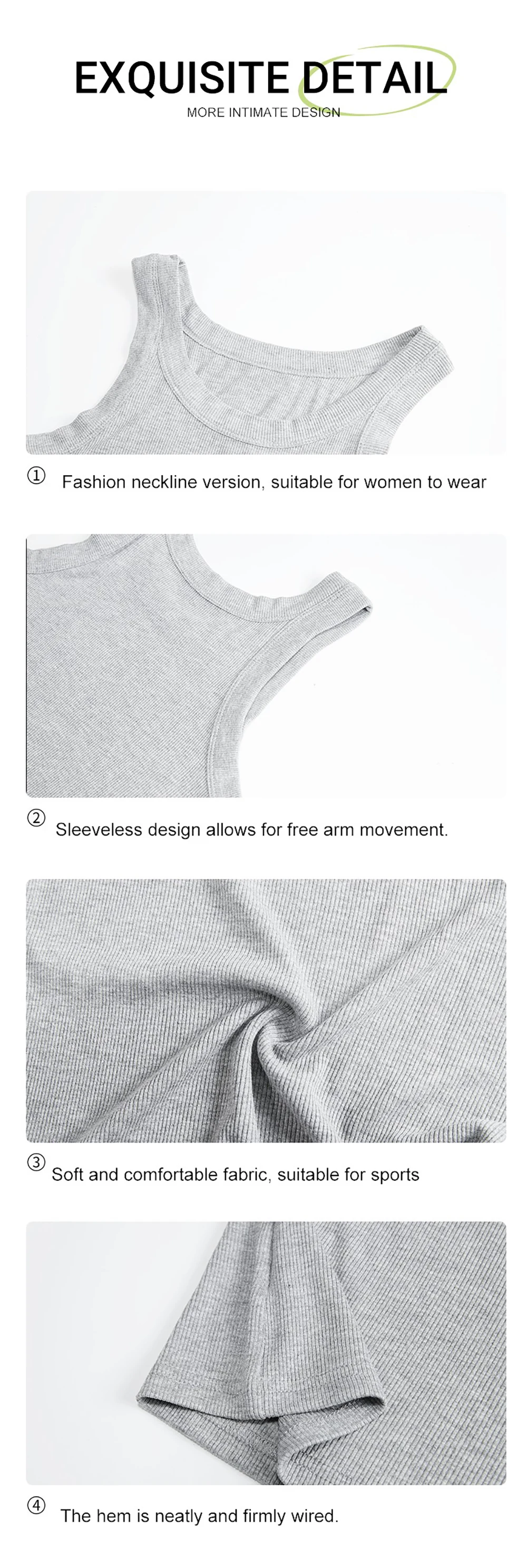 Personalisierter, individuell bedruckter und mit Text versehener ärmelloser Herren-Trainingsweste, Sport-Fitness-Freizeit-Tanktop, koreanische Street-Fashion-Kleidung, bequemes T-Shirt – Detail 8