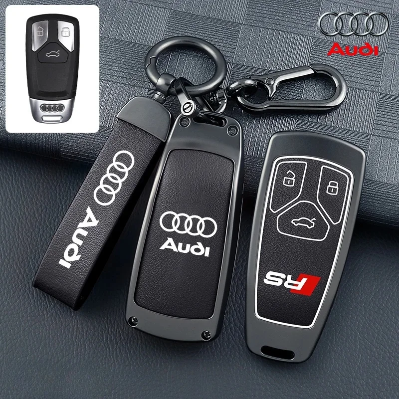 

For Audi A4 B9 Q5 Q7 Tt Tts 8S 2016 2017 Keychain Accessories Fashion Tpu Car Key Case Remote Control Key Full Cover Holder