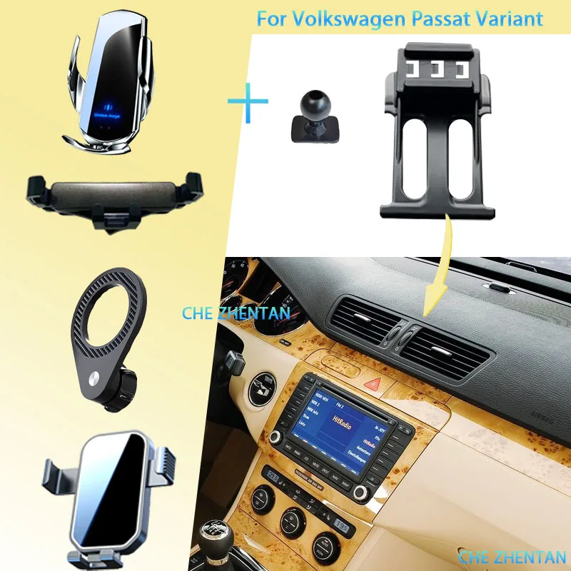 

For Volkswagen Passat Variant 2006~2013 Car Phone Holder Wireless Charging Bracket Gravity Stand Vehicle Phone Mount Accessories