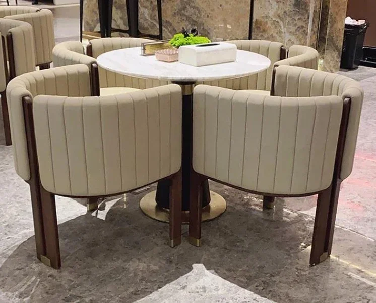 

-Nordic Light Luxury Solid Wood Dining Chair Modern Simple Design Cafe Club Hotel Sales Office Negotiation Kitchen LIVING ROOM