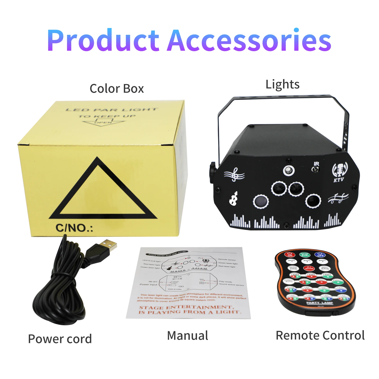 WZSTAR RG Dreamy Laser Light Sound Activated Remote Control DJ Lighting for Parties Events Live Bar KTV Shows