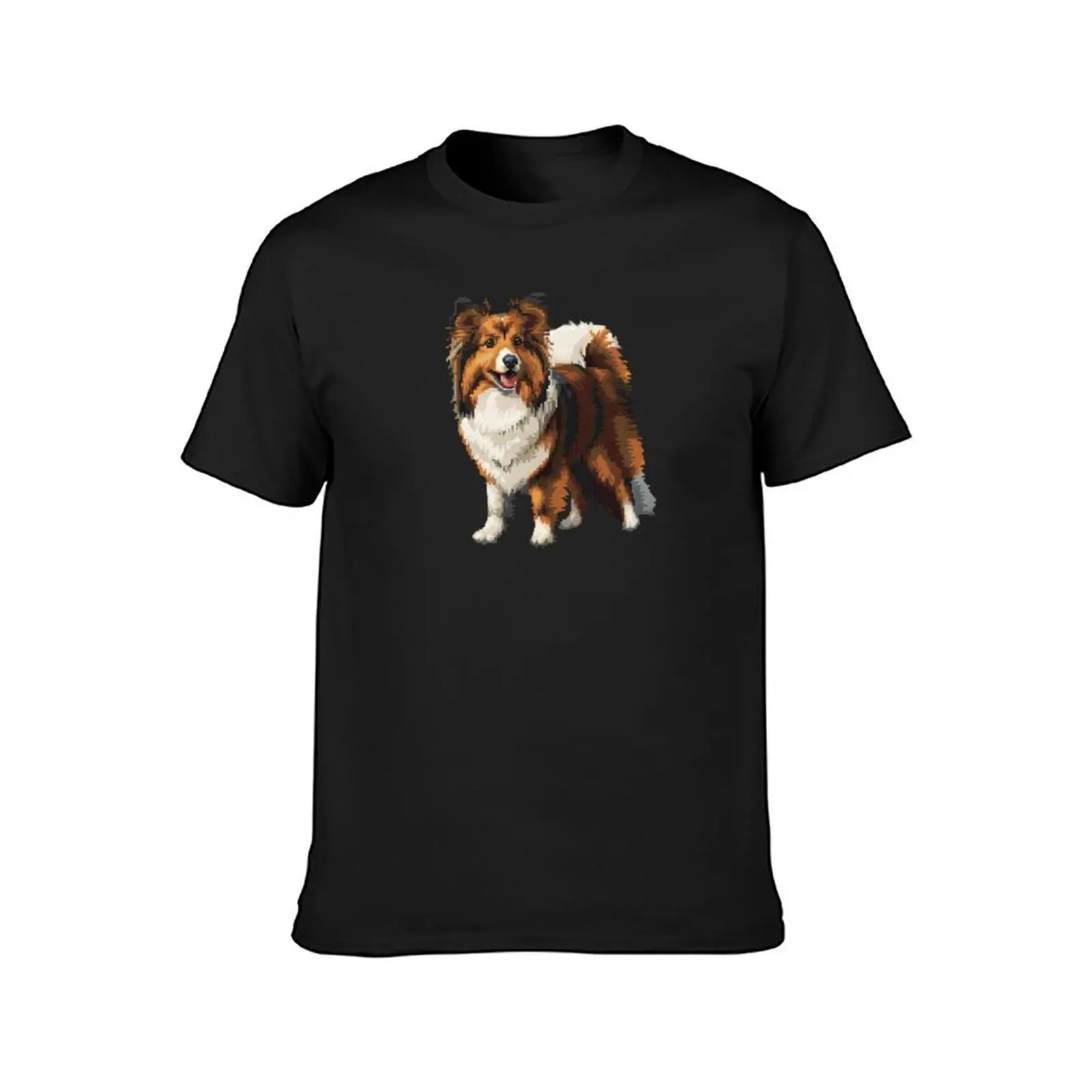 16-bit Shetland Sheepdog T-Shirt cute tops blanks mens big and tall t shirts