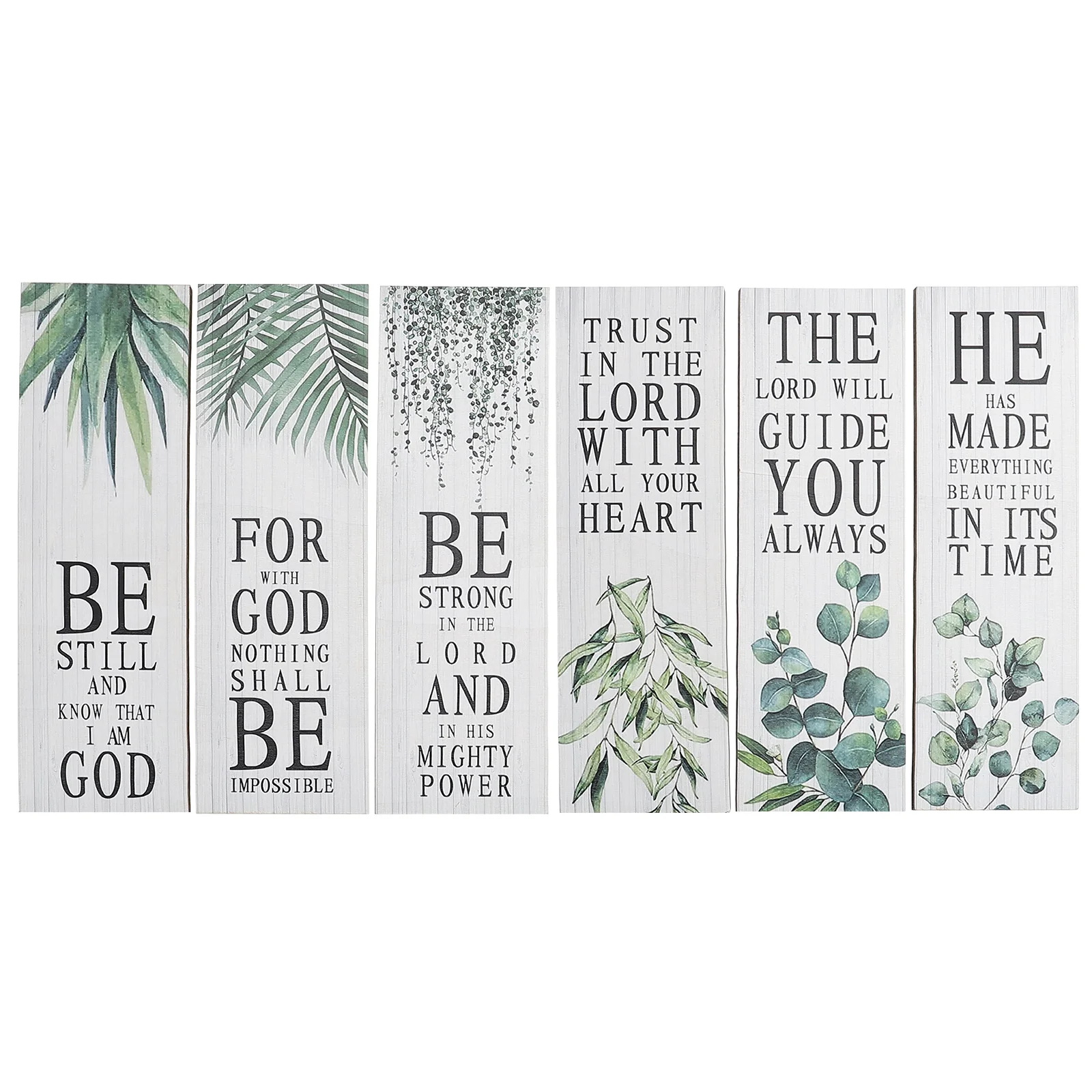 Bible Plaque Christian Wall Decor Quote Sign Wooden Scripture Verses Hanging with