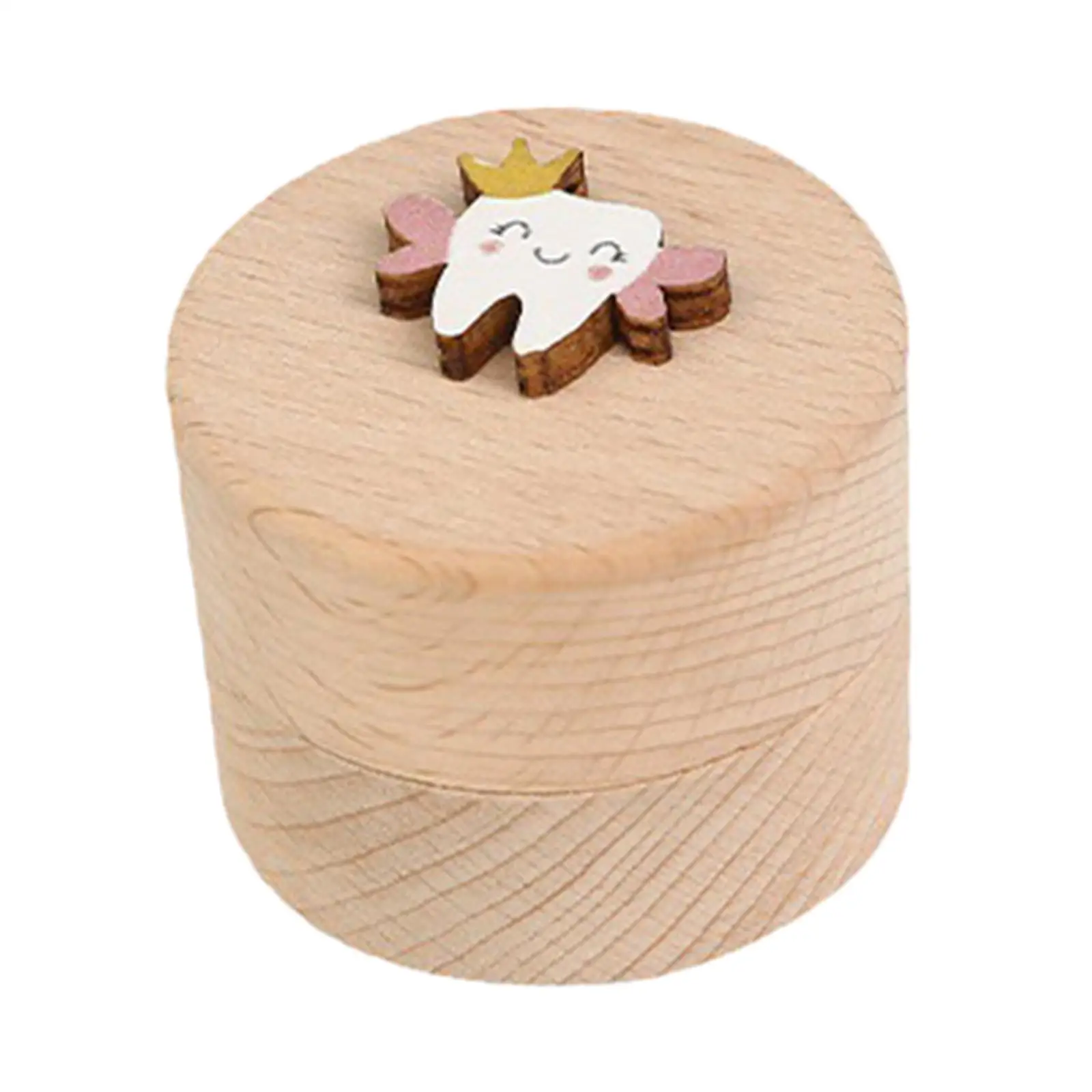 Wooden Tooth Box Organizer for Kids Baby Teeth Collection Keepsake Memorial Fairy Tooth Holder