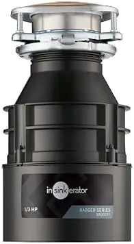 

InSinkErator Badger 1 1/3 HP Garbage Disposal – Black Waterborne Grey Enamel – Continuous Feed