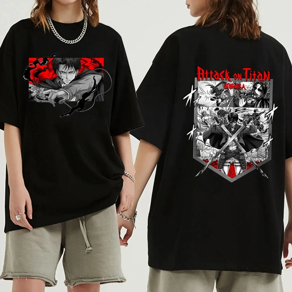 

Unisex Japanese Anime Tshirt Scouting Legion Clothes Shingeki No Kyojin Tee Shirt Attack on Titan Giant Short-sleeve T-shir Men