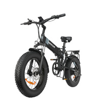 Ridstar H20 Folding Electric Bike 1000W Motor 48V 15AH Battery 20*4Fat Tire Ebike Mountain Snow Full Suspension Electric Bicycle