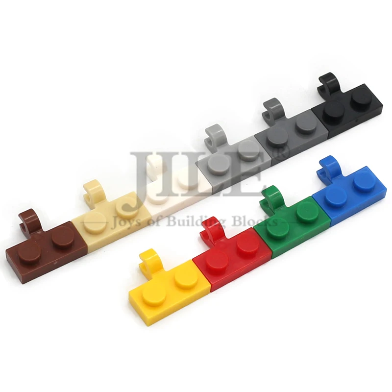 20pcs MOC 11476 Plate Modified 1x2 Building Blocks with Clip On Side Horizontal Grip Building Bricks Blocks Particle Puzzle Toys