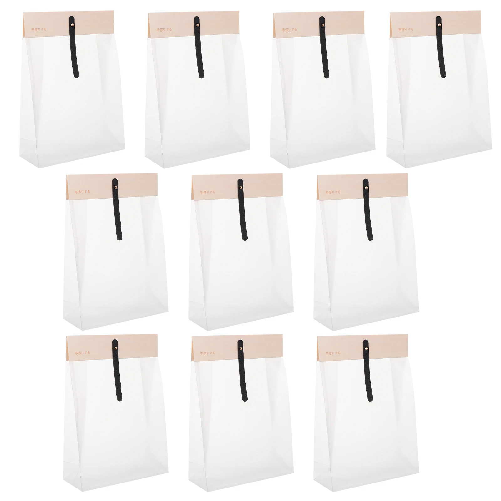 

10pcs Biscuit Packaging Bag Candy Gift Pouch Black Plastic Durable Festival Treat Storage Craft Elegant Design Jewelry Box