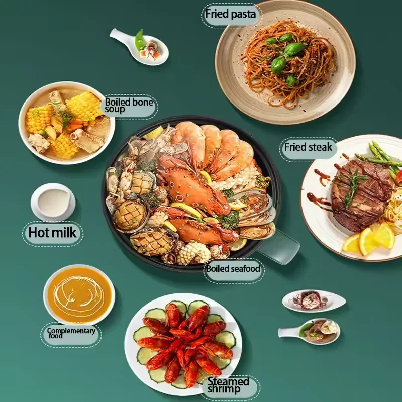 1.5L Mini Home Cooking Pot Multifunctional Rice Cooker Non Stick Pan Safety Material Potable Stockpot Utility Electrice