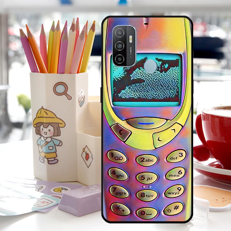 Retro Cellphone For Oppo A15 A16 A17 A18 A94 A74 A54 A38 A58 A78 A98 A40 A60 A80 A76 A96 A57 A77 A5 Pro Case