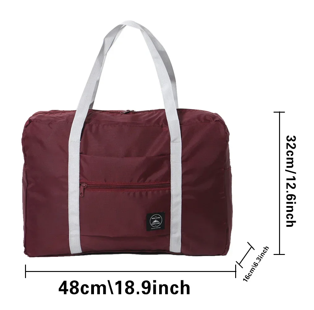 Fashionable Butterfly Letter Printing Pattern Minimalist Portable Travel Bag Multi Functional Foldable Portable Storage Bag