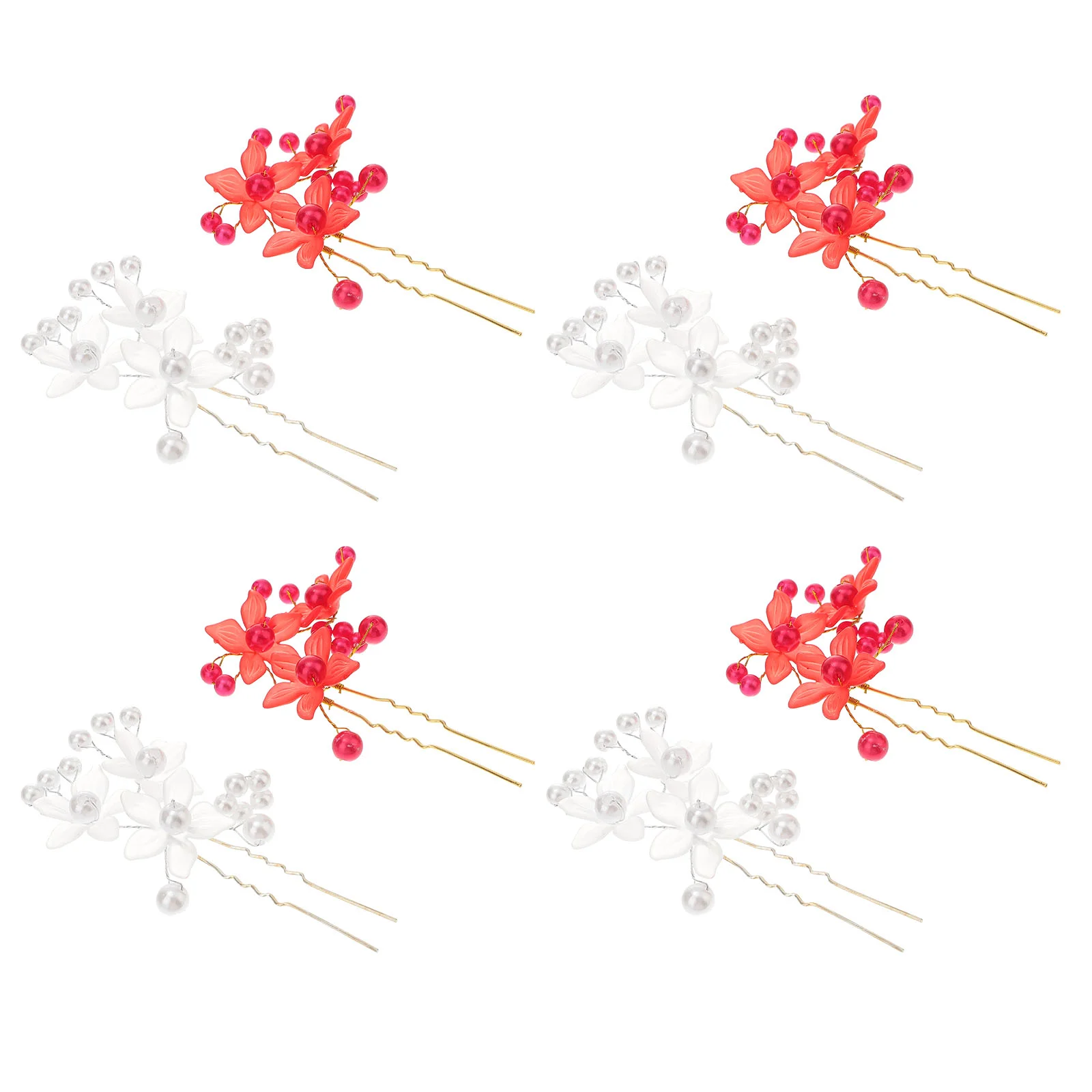 

10 Pcs Hair Accessories for Girls U-shaped Fork Barrettes Bridal Headgear Wedding Bride Clip