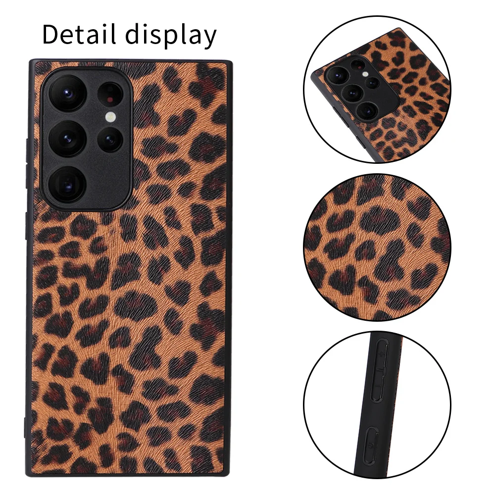 Luxury Leopard Print Crocodile Snake Phone Case for Samsung Galaxy S24 S22 S23 S21 S20 Ultra Plus S20 FE Note 20 Ultra Cover