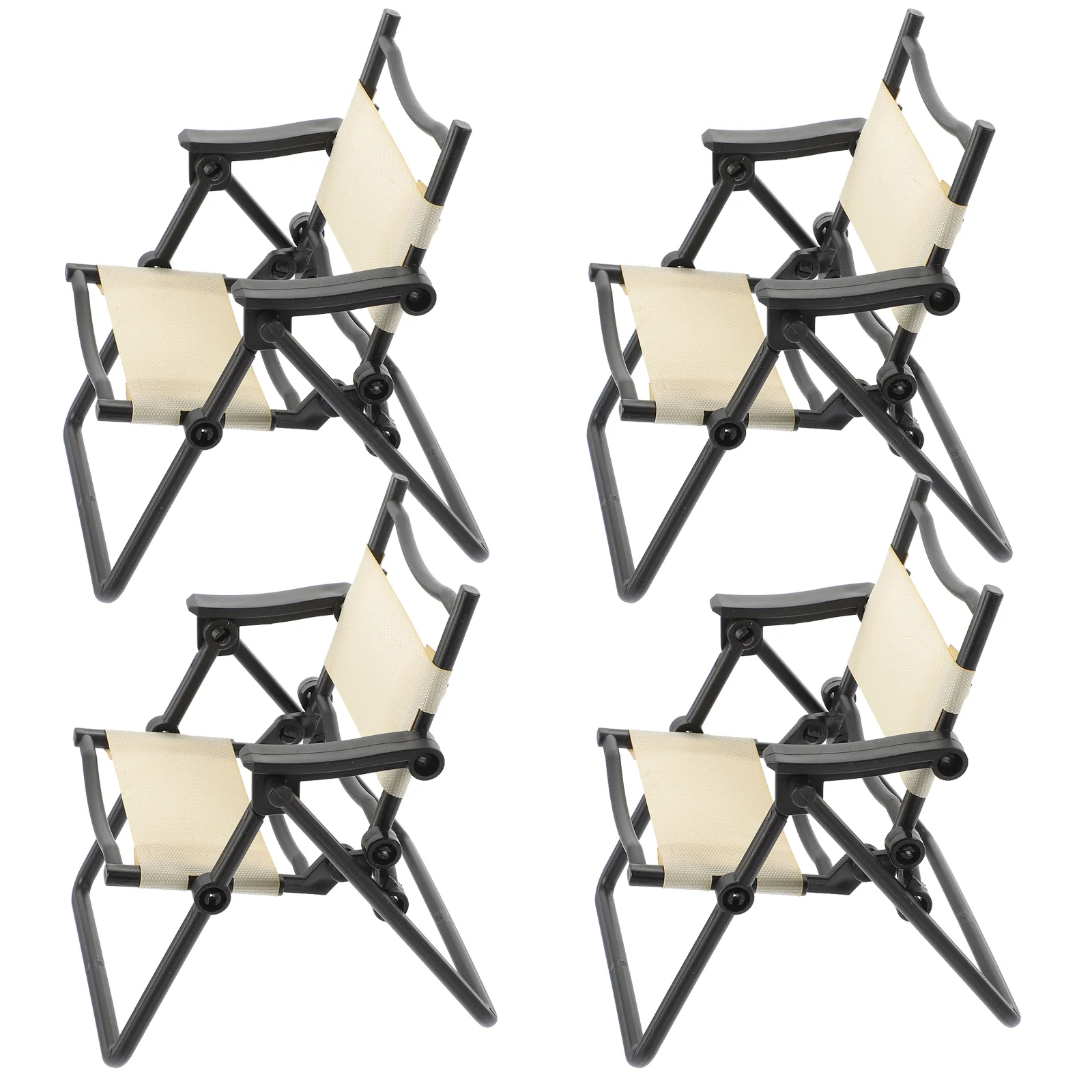 

4 Pcs Desk Mini Folding Chair Cell Phone Stand 1270X1150X1100CM Cute Simulated Beach Model