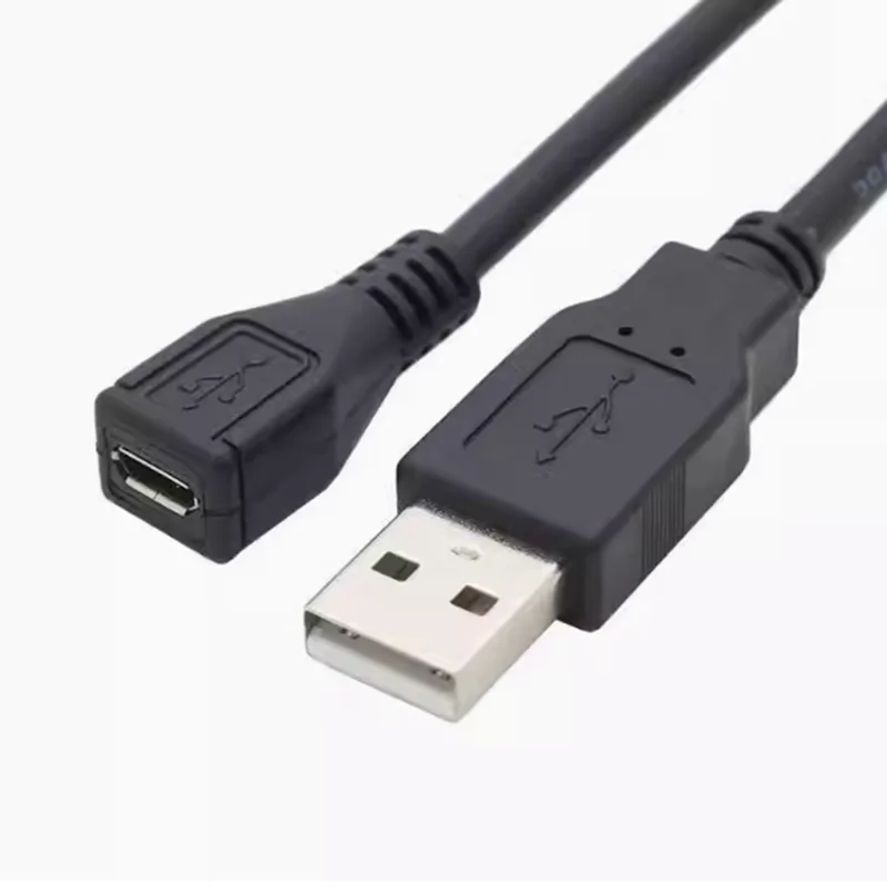 25cm USB male to MICRO female A male to Micro 5pin female Android Phone Data Charging Adapter Cable Aging Test Cable