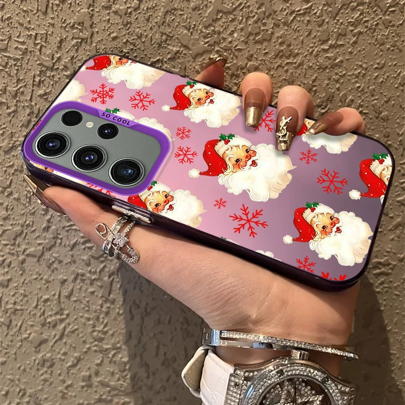 Schneemann-Schal, mattierte Hülle für Samsung Galaxy S25 S24 S23 S22 Ultra S21 Plus S20 FE A73 A72 A71 A56 A55 A54 Acryl-Hardcover