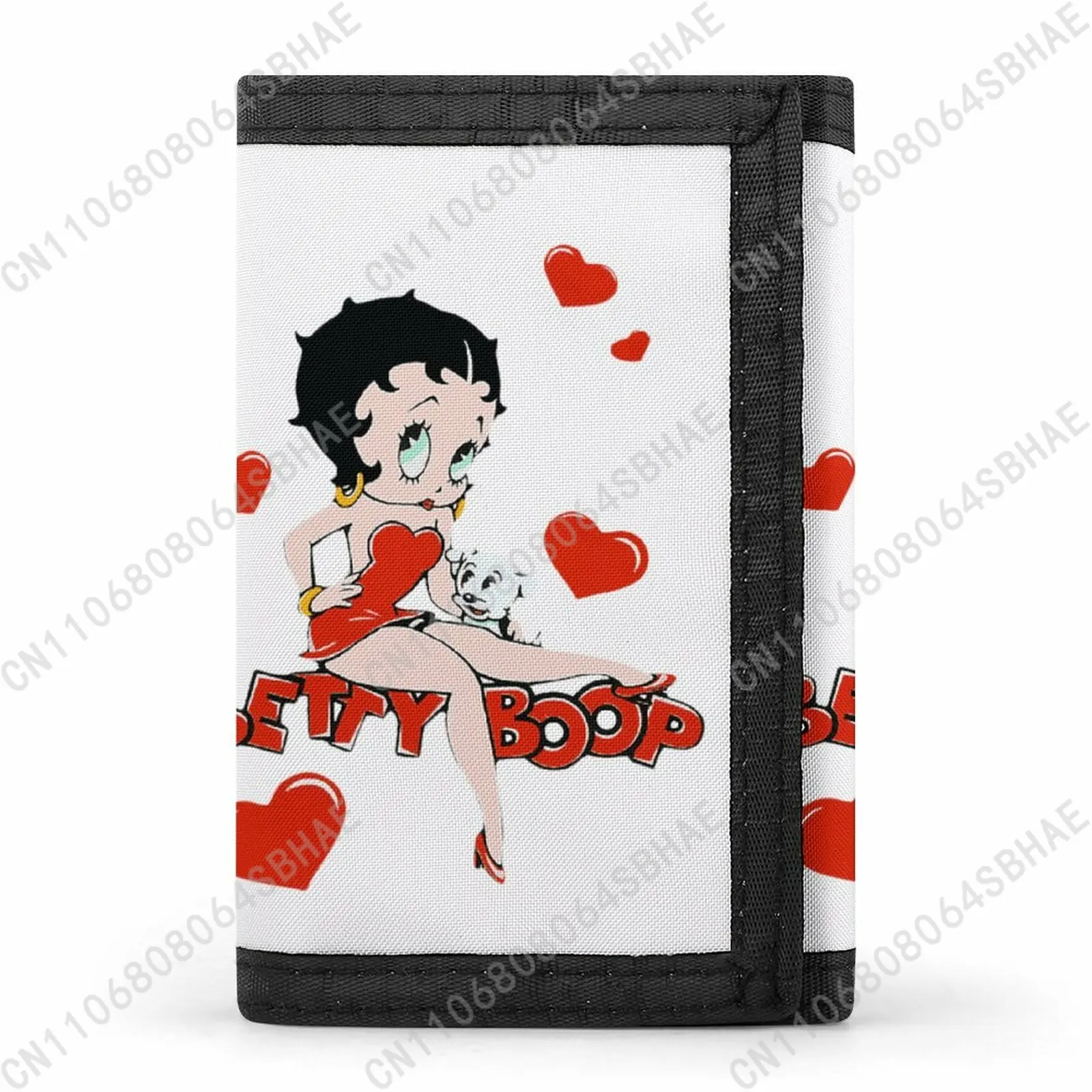 

B-Boops Trendy Tri Fold B-Betty Wallet Teenage Girls Boys Slim 3 Fold Card Personalized Pattern Purse for School Daily Use