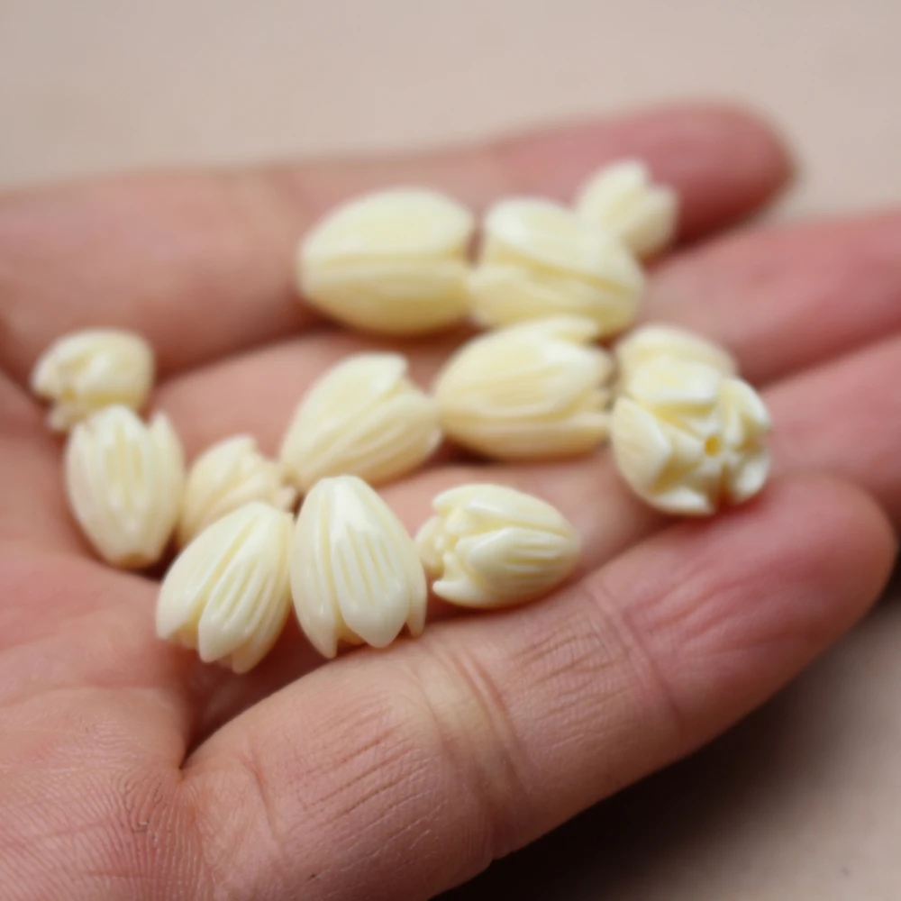 20Pcs Jasmine Flower Artificial coral beads 7 8 9 10mm Beige Multi-color for Jewelry Bracelet Necklace Earring making Charms DIY