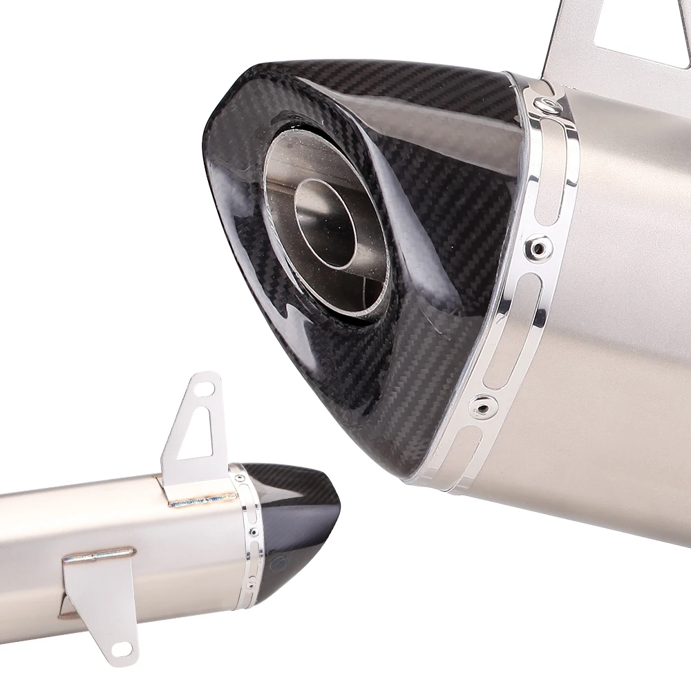 For GTS250/GTS300 Motorcycle Knalpot Tailpipe Exhaust Pipe Muffler Pipe Tip Section Middle Link Pipe Carbon Fiber