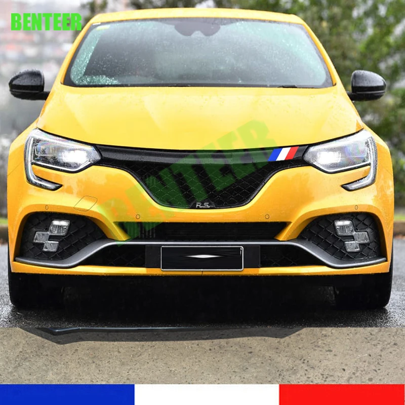 Car Front French Flag Vinyl Sticker Cup Sport For Renault Clio MK4 RS 200/220 EDC/GT