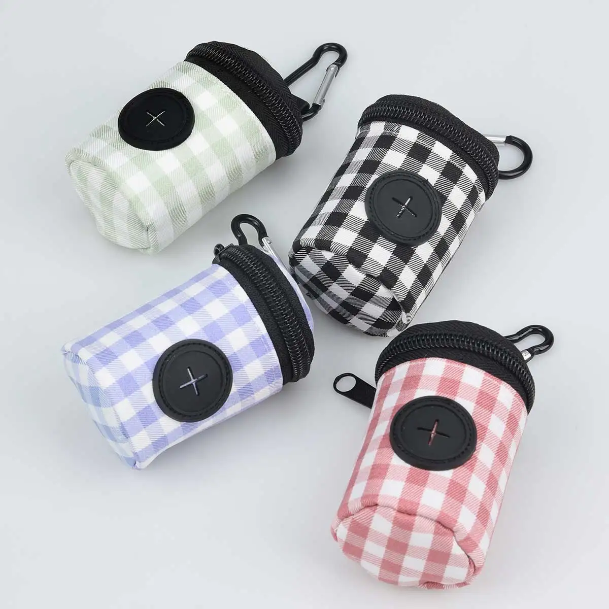 Bolsa de basura para mascotas Patrón a cuadros Moda Fácil de transportar al salir Bolsa de basura para heces de perros Bolsa de recolección de arena al aire libre