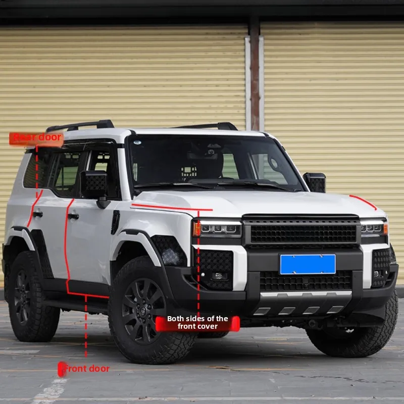 For Toyota Land Cruiser LC250 2024 2025 Car Door Sealing Strips Sound Insulation Front Engine Hood Noise Reduction Seal Strips